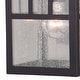 preview thumbnail 6 of 4, VAXCEL Mission 9.5 in. H 1-Light Oil Burnished Bronze Mission Outdoor Wall Sconce, Steel, Clear Seeded Glass Shade