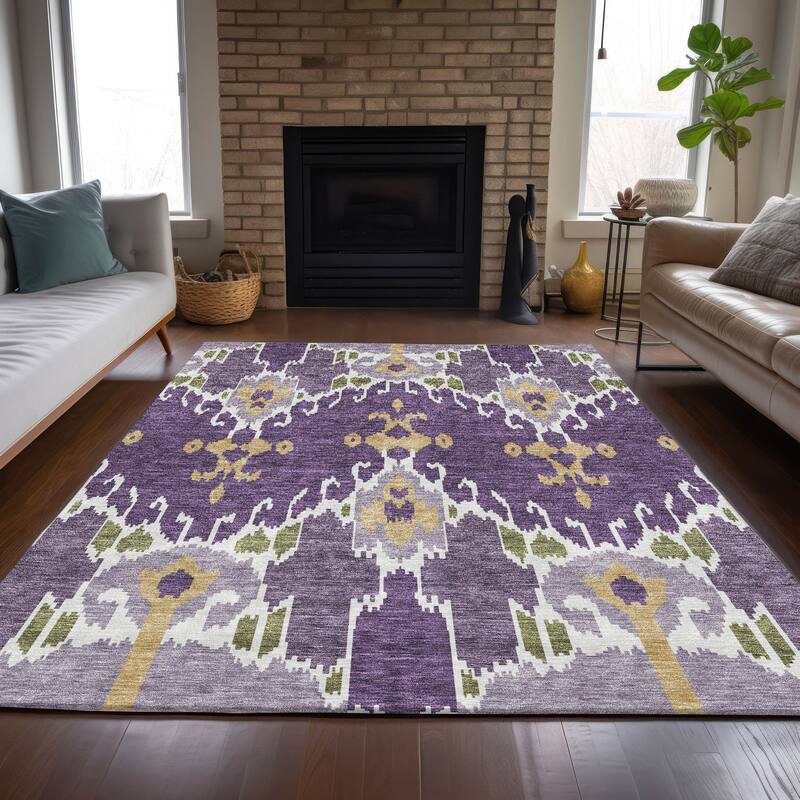 Machine Washable Indoor/ Outdoor Chantille Global Boho Rug