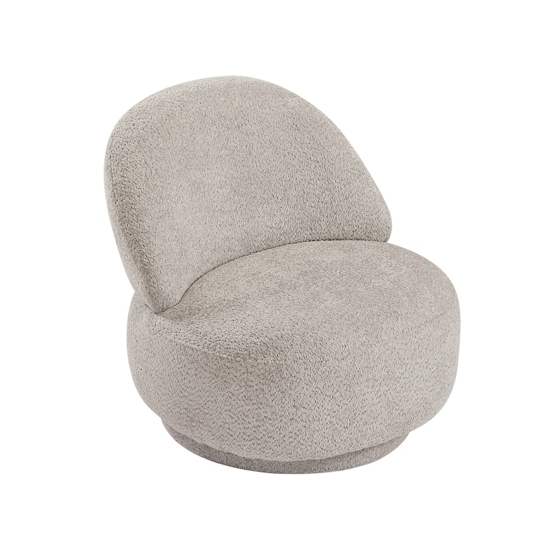 Fabric Swivel Accent Chair with 360° Rotation Metal Frame (260lb Capacity)