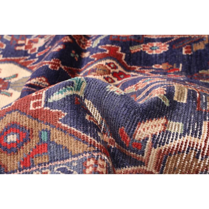 ECARPETGALLERY Hand-knotted Antalya Vintage Navy Wool Rug - 3'11 x 9'4