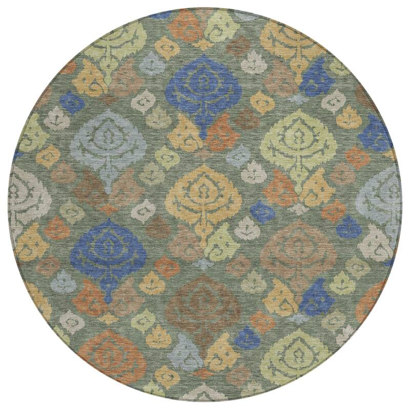 Machine Washable Indoor/ Outdoor Casual Zona Chantille Rug