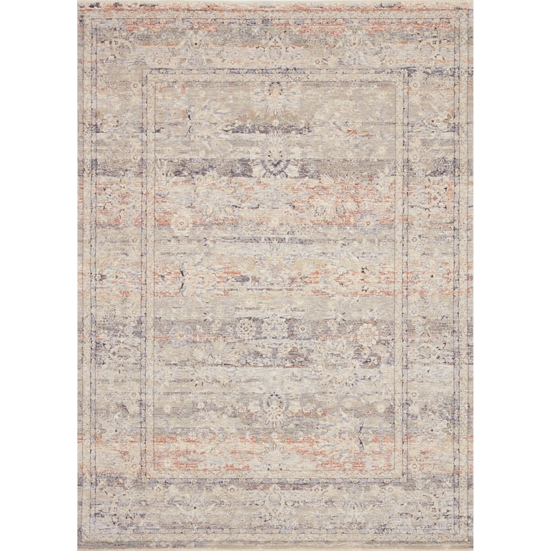Alexander Home Artysan Vintage Distressed Botanical Oriental Area Rug