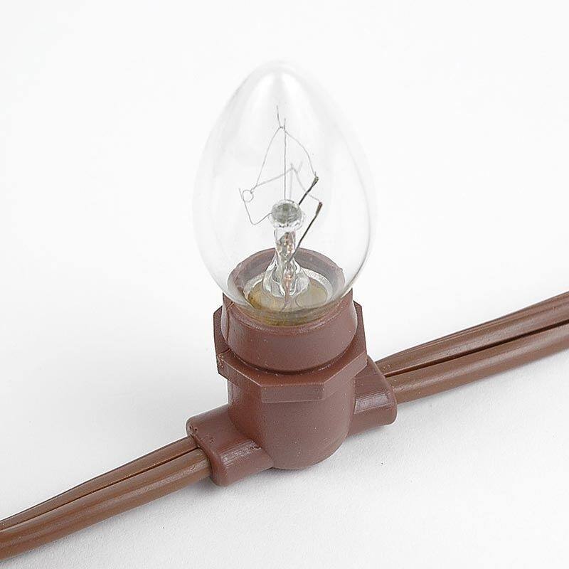 100 Foot G40 Heavy Duty Outdoor Patio Globe String Lights, 25 Clear Bulbs