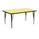 preview thumbnail 17 of 47, 24''W x 48''L Thermal Laminate Activity Table - Adjustable Short Legs Yellow