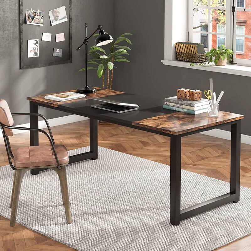 70.8" Large Computer Desk Conference Table with Thicken Frame