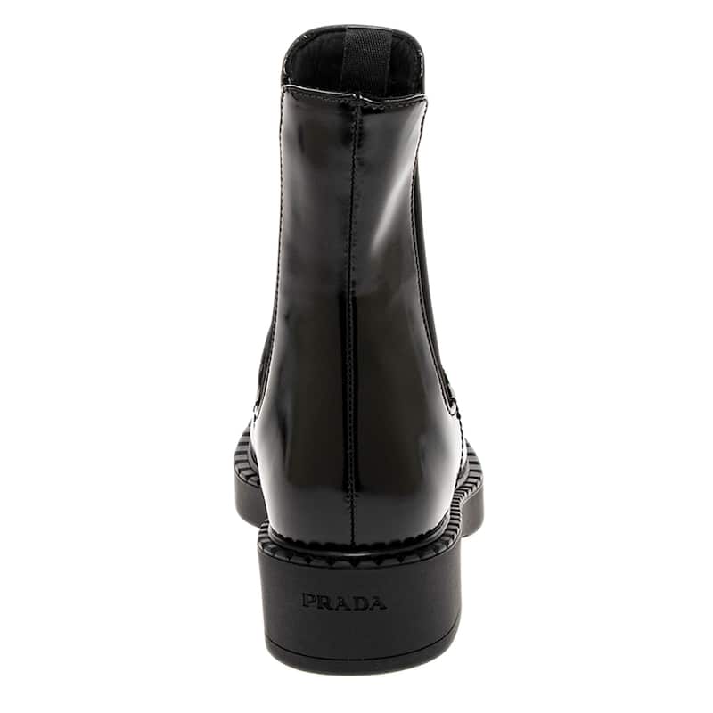 Prada Brushed Leather Chelsea Boots