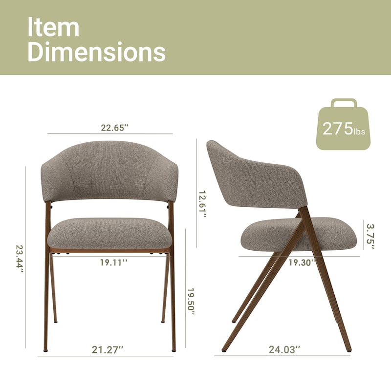 Modern Reclining Dining Chairs, 135° Back & 18.9" Wide Seat with Thick Cushion