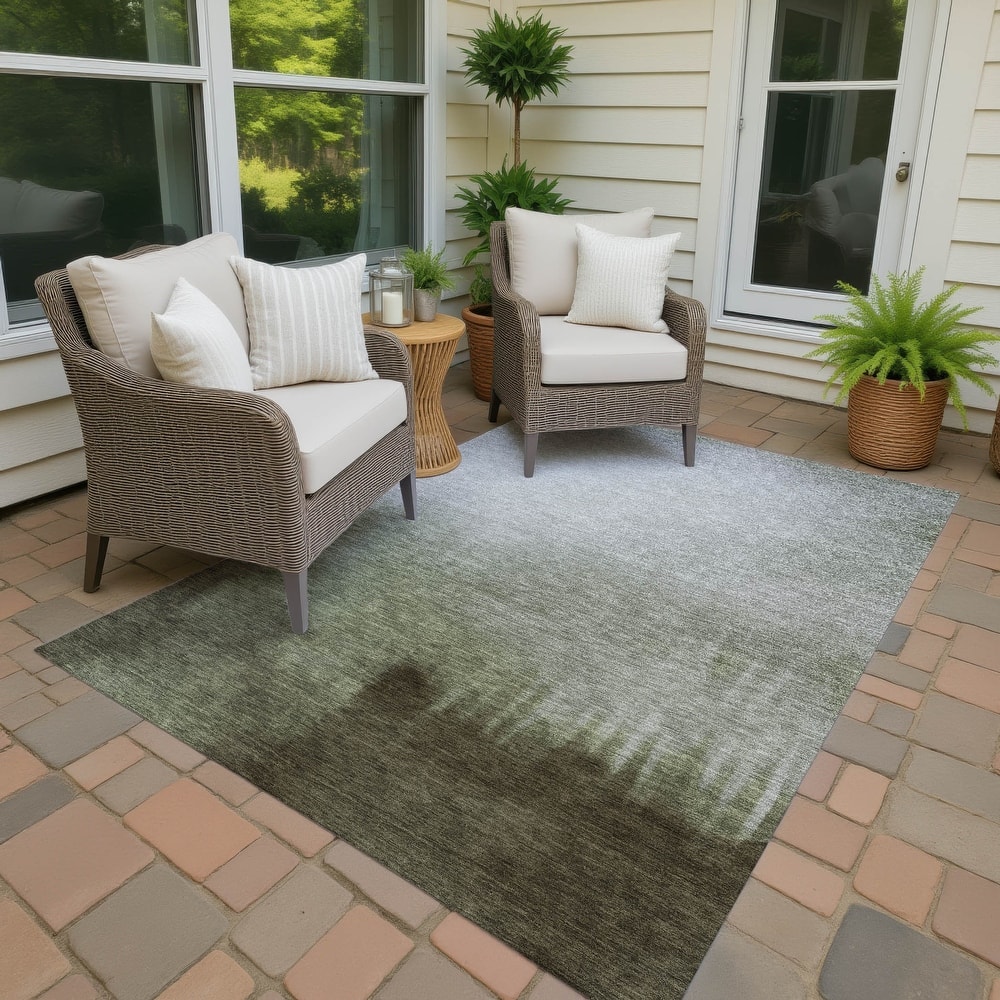 Machine Washable Indoor/ Outdoor Modern Dawn Chantille Rug