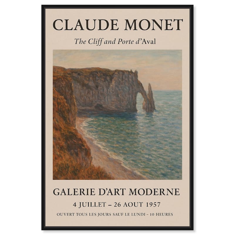 Monet's Seascape Canvas by Art Remedy - Black - 16" x 24"