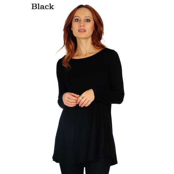 Shop Simply Ravishing Women S Scoop Long Sleeve Pleated Flare