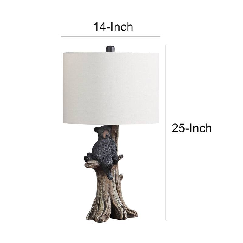22 Inch Accent Table Lamp, Cactus Designed Body, Metal Base, Blue, White