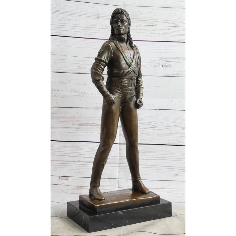 Hand Made Original Artwork By Aldo Vitaleh Michael Jackson Bronze Sculpture Figurine