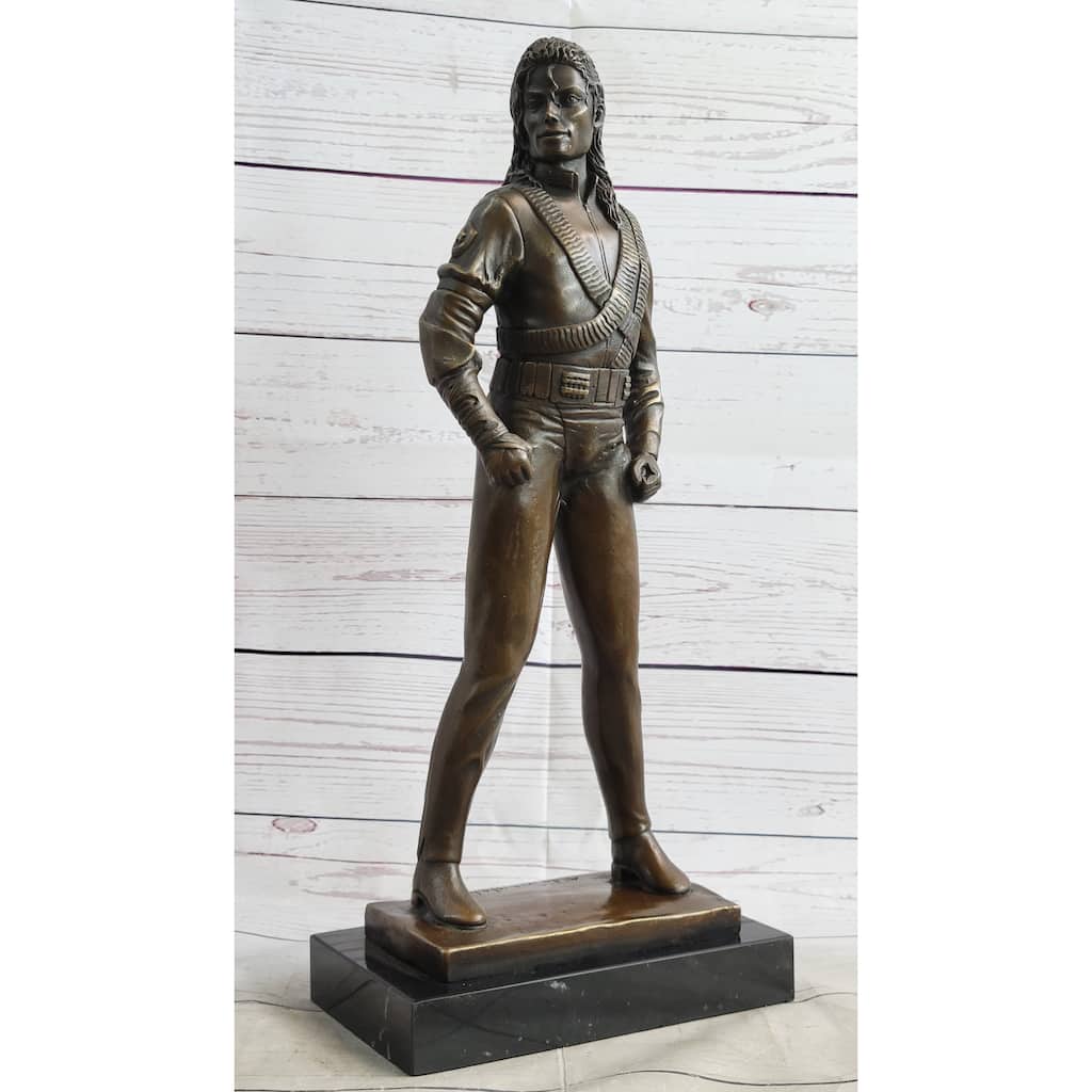Hand Made Original Artwork By Aldo Vitaleh Michael Jackson Bronze Sculpture Figurine