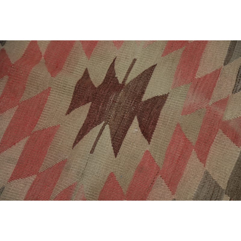 Hand Woven Oriental 100% Wool Carpet Southwestern Tribal Multi-Colored Kilim Area Rug - 9' 11'' X 6' 4''