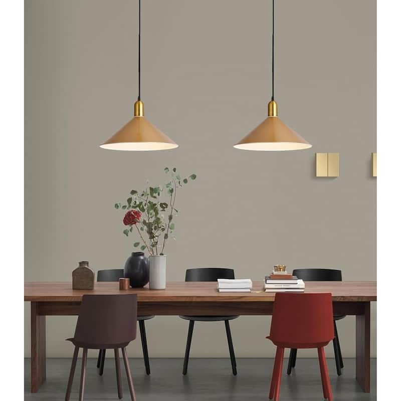 13.8 inch pendant light gold hanging lamp metal hallway light