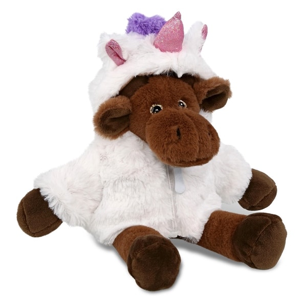slide 2 of 6, DolliBu Long Leg Moose Unicorn Plush Stuffed Animal Toy with Outfit - 10.5 inches