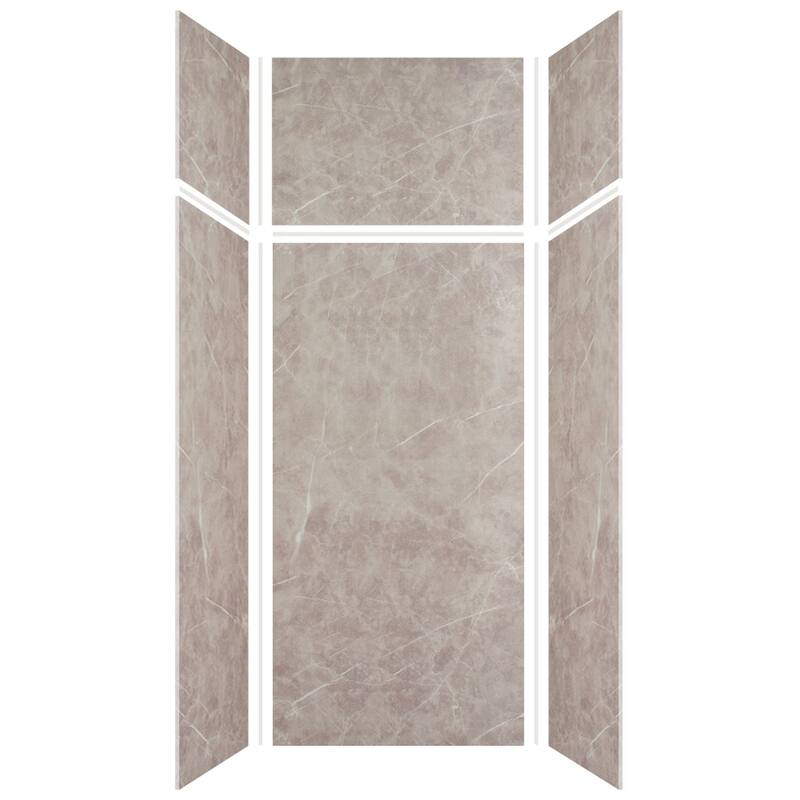Transolid Expressions 36-in X 36-in X 96-in Glue to Wall Shower Walls - 36" x 36" x 96" - 36" x 36" x 96"