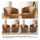 preview thumbnail 25 of 56, 2 Set Faux Leather Club Swivel Barrel Accent Chair