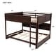 preview thumbnail 19 of 38, Queen Over Queen Size with Underbed Storage Bookcase and Charging Station, Wood Bunk Bed Frame with Panel Guardrails and Ladder