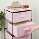 preview thumbnail 2 of 5, Pink 4 Drawer Dresser, Fabric Clothes Storage Stand for Bedroom, Nursery, Closet Organizer