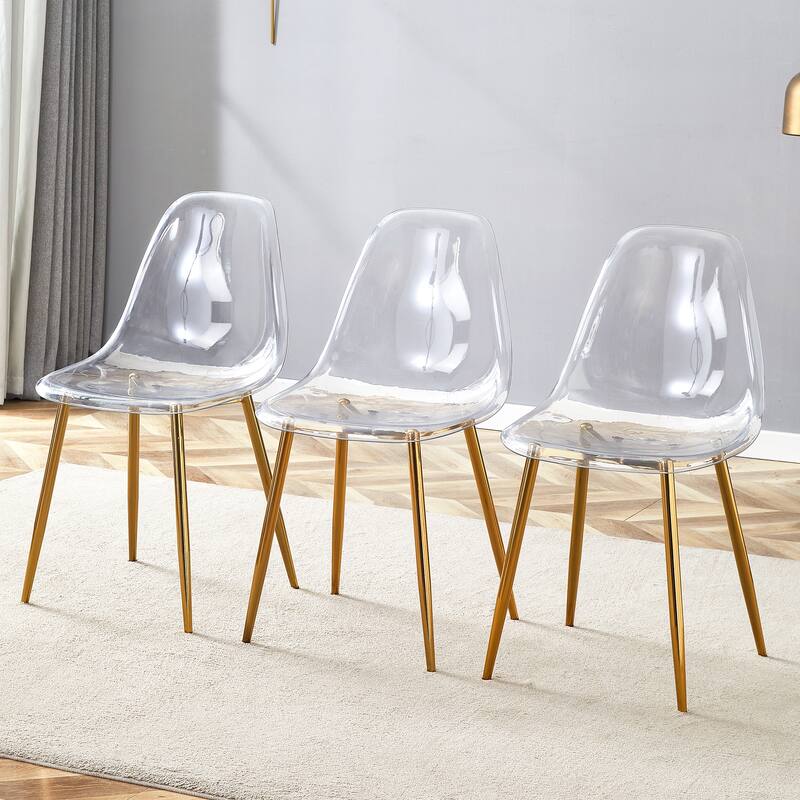 Stylish Ergonomic Dining Chair, Metal Legs
