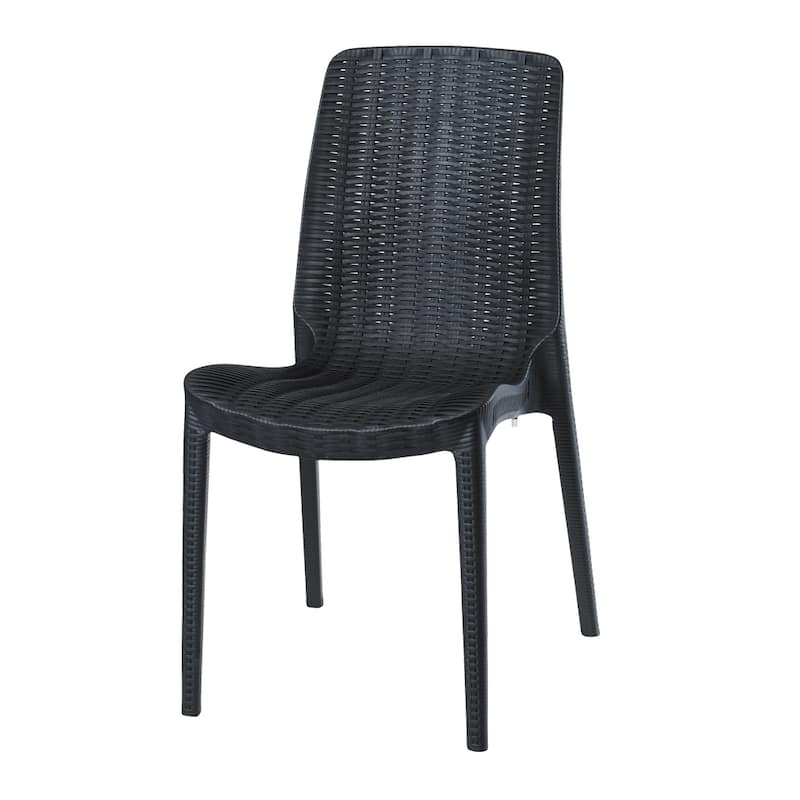 Rue Resin Stackable All-Weather Patio Dining Chairs, Set of 4