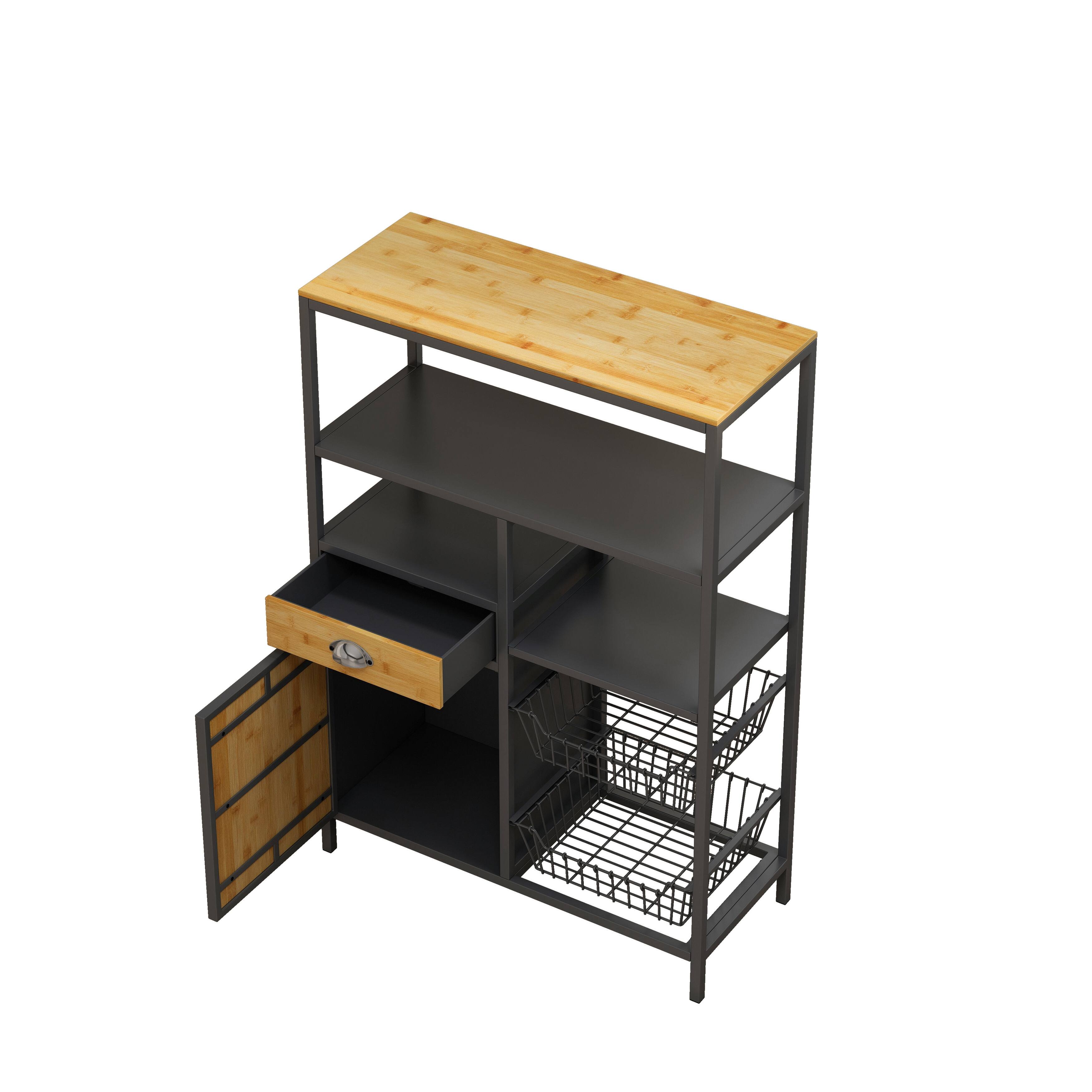 Multipurpose Bookshelf Storage Rack, with Drawer and Two
