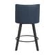 preview thumbnail 41 of 53, 26.in Swivel Bar stool PU Leather/Fabric Upholstered Counter Stool, High Back Armless Stool with Wooden Legs