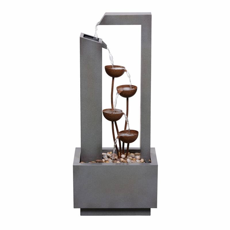 Cascading Cups Outdoor Garden Water Fountain - 38.25"