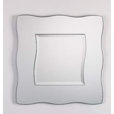 Alno 22" Square Frameless Scalloped Edge Bathroom Mirror