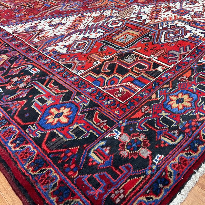HERAT ORIENTAL Handmade Fine Persian Heriz Wool Rug - 9' x 12'