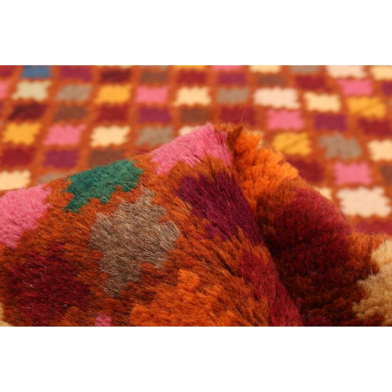 ECARPETGALLERY Hand-knotted Afghan Burnt Orange Wool Rug - 2'9 x 9'7