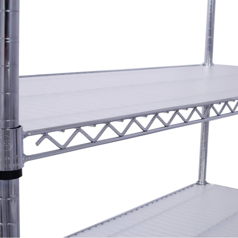 2450lbs Heavy Duty Adjustable Storage Rack with Wheels & Shelf Liners