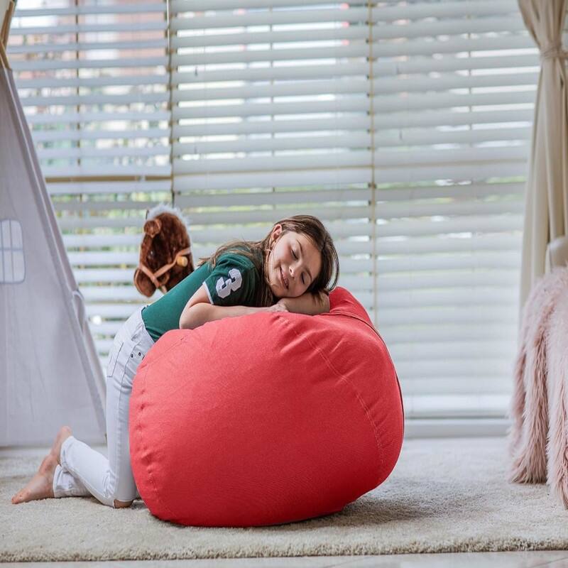 Stuffed Storage Bean Bag Chair Cover (X-Large)