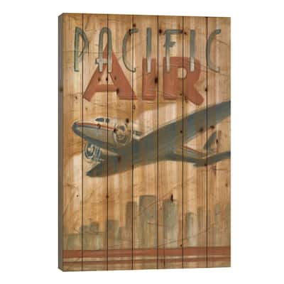 Pacific Air Print On Wood by Ethan Harper - Multi-Color