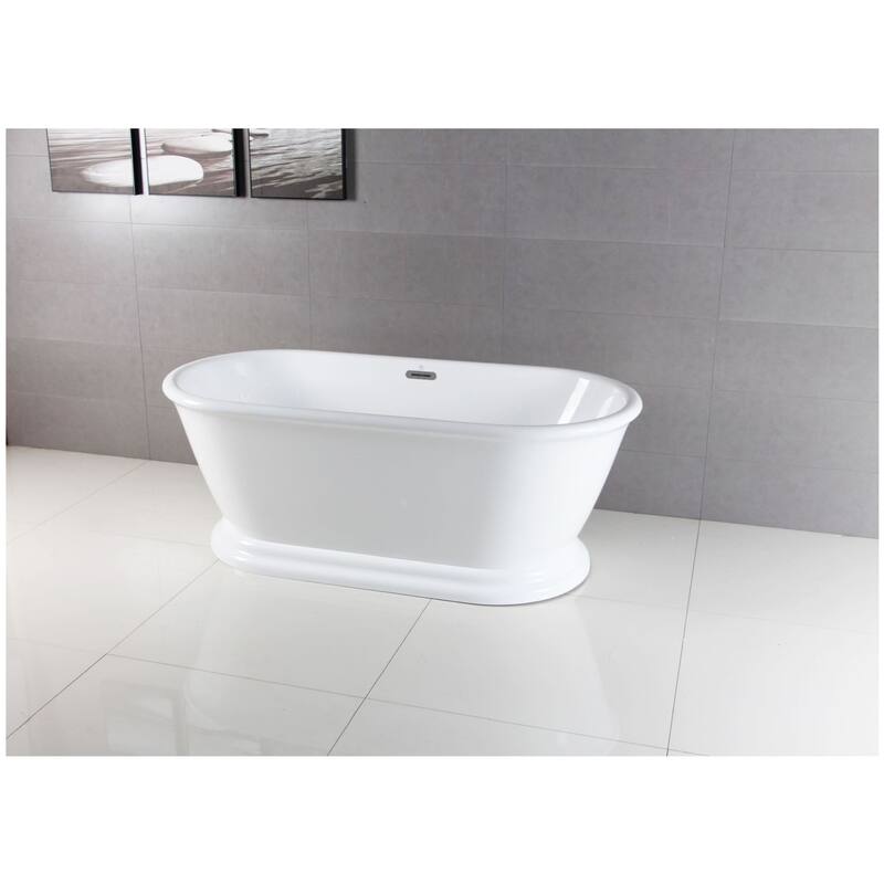 Kingston Brass VTDE713224 Aqua Eden 71" Free Standing Acrylic Double