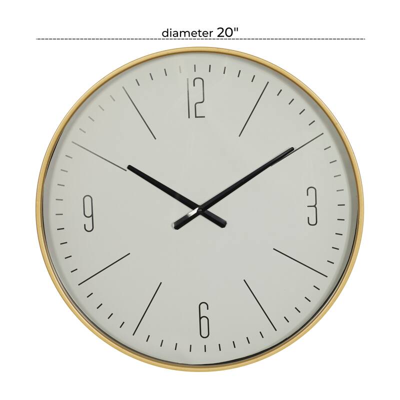 Glass Contemporary Wall Clock 20 x 20 x 2 - 20 x 2 x 20