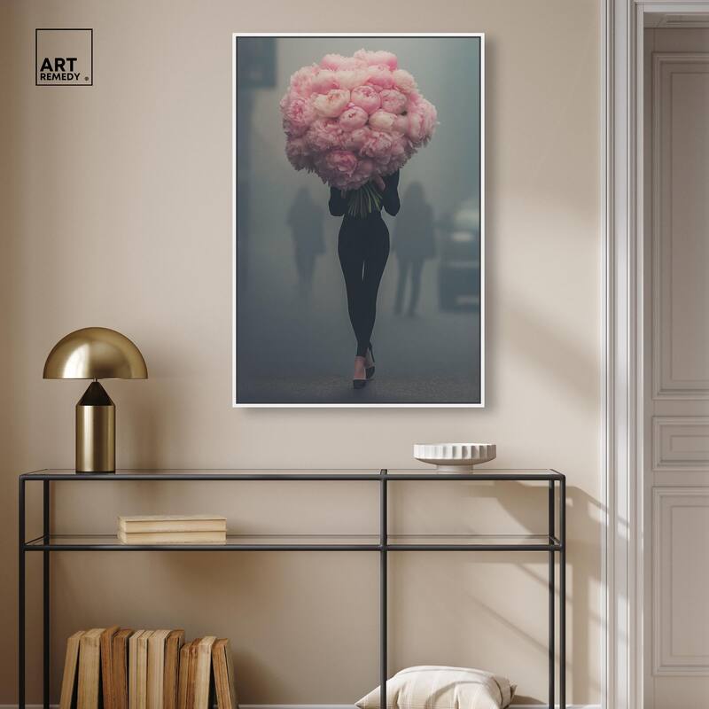 Peony Bouquet Canvas by Art Remedy