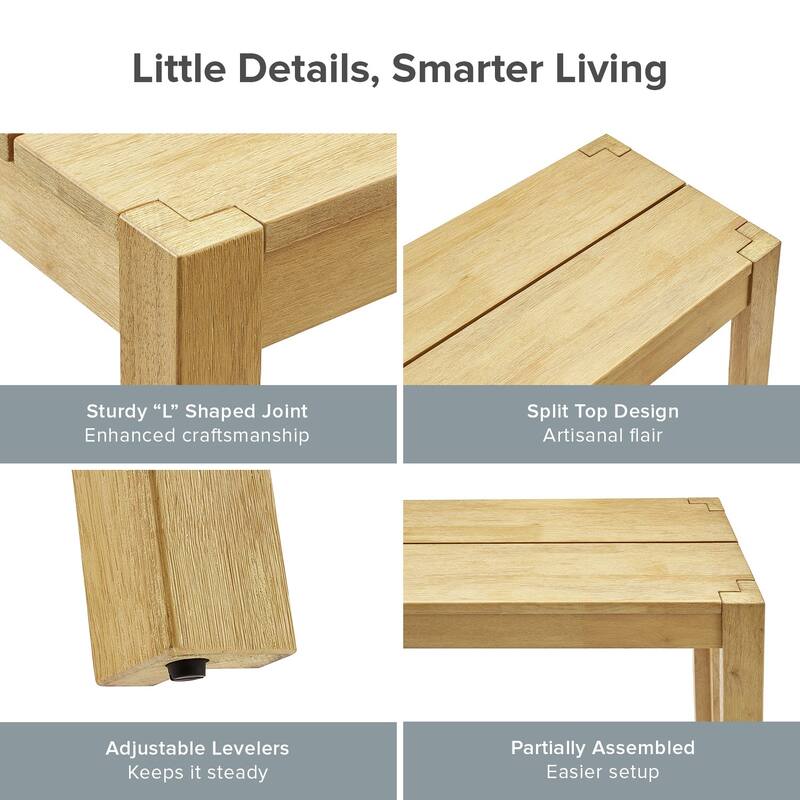 Mopio Logan 45" Solid Wood Console Table, Entryway Table, Sofa Table behind the Couch, Farmhouse Console Table for Living Room