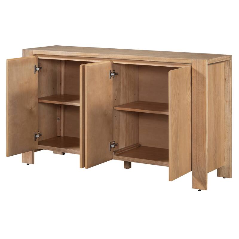 Retro 4-door Sideboard with Distressed Finish