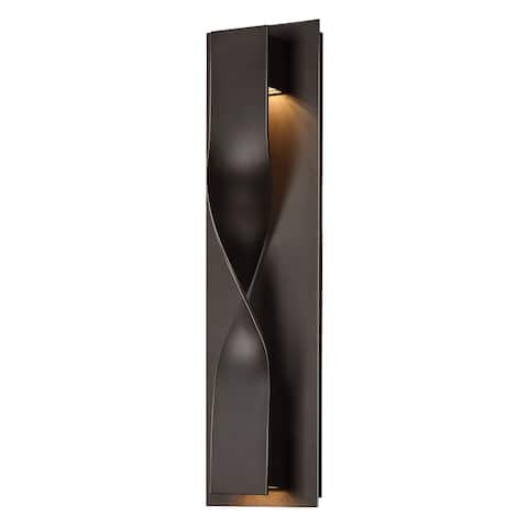 Fletcher 19in Oil-Rubbed Bronze Modern LED Outdoor Wall Sconce Light - Oil-Rubbed Bronze - 19.2 in. H