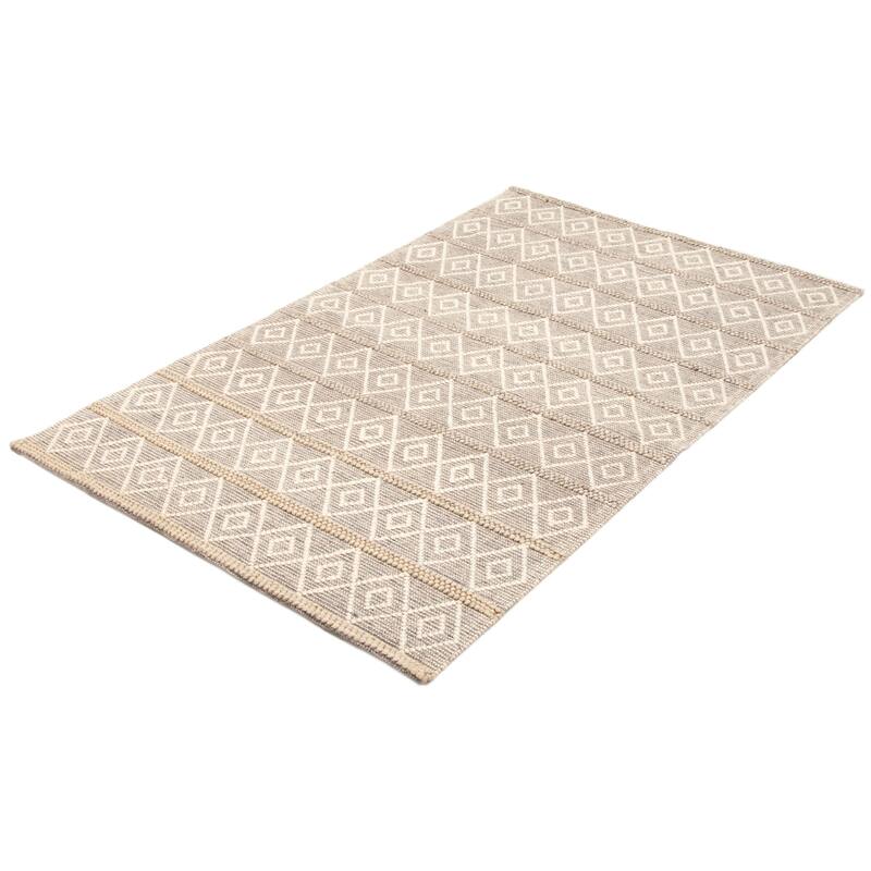 ECARPETGALLERY Braid weave Sienna Taupe Wool Rug - 4'11 x 8'4