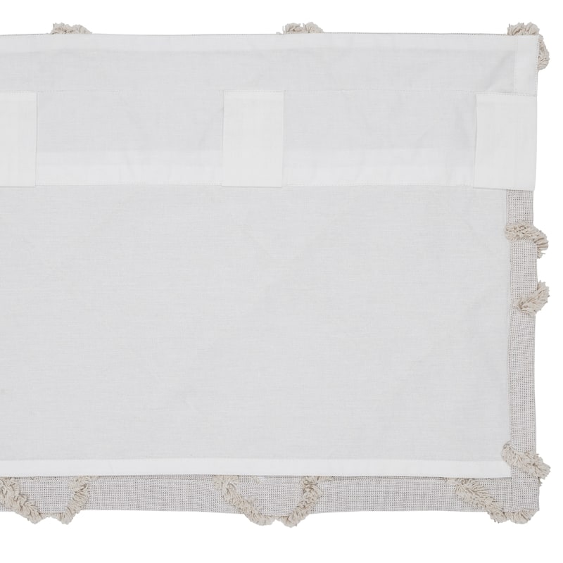 Frayed Lattice Oatmeal Valance 16x60 - M