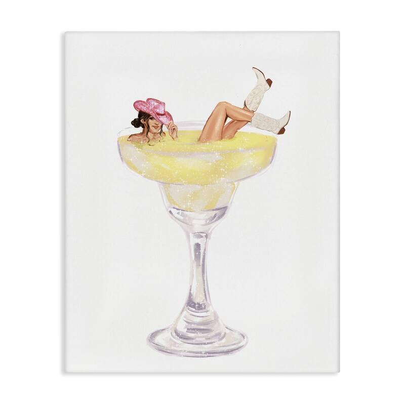 Stupell Glam Cowgirl in Margarita Canvas Wall Art Design By Ziwei Li - 16 x 20