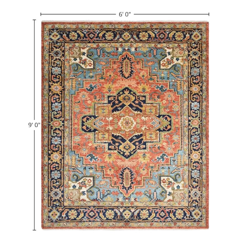 Overton Handmade Traditional Floral Area Rug