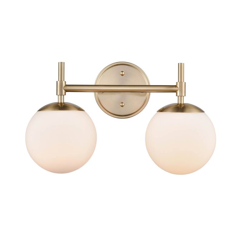 929 Lighting 2 Light Bathroom Vanity Fixture with Opal Glass Shades
