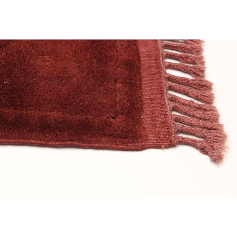 ECARPETGALLERY Hand-knotted Color Transition Brown Wool Rug - 2'8 x 8'11