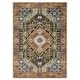 preview thumbnail 8 of 11, ROW ROW Gemma Bohemian Center Medallion Rust/ Blue Area Rug 2' 3" x 7' - Runner