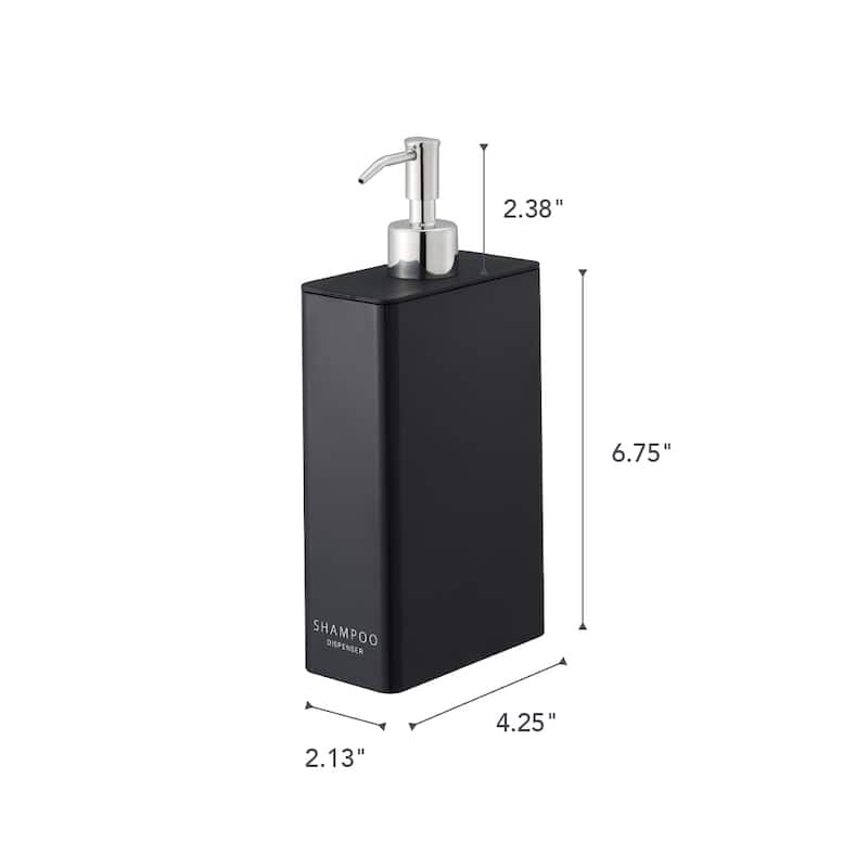 Yamazaki Home Rectangle Shower Dispenser - Three Styles, ABS Plastic, Shampoo, 24 fluid oz., 700 ml