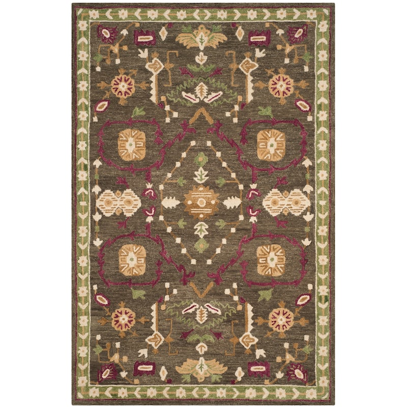 SAFAVIEH Handmade Roslyn Lucica Modern Floral Wool Rug
